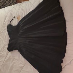 J Crew black dress pleated